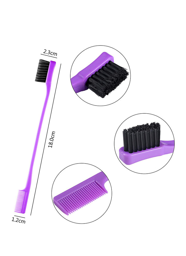 Double sided edge control hair brush and comb