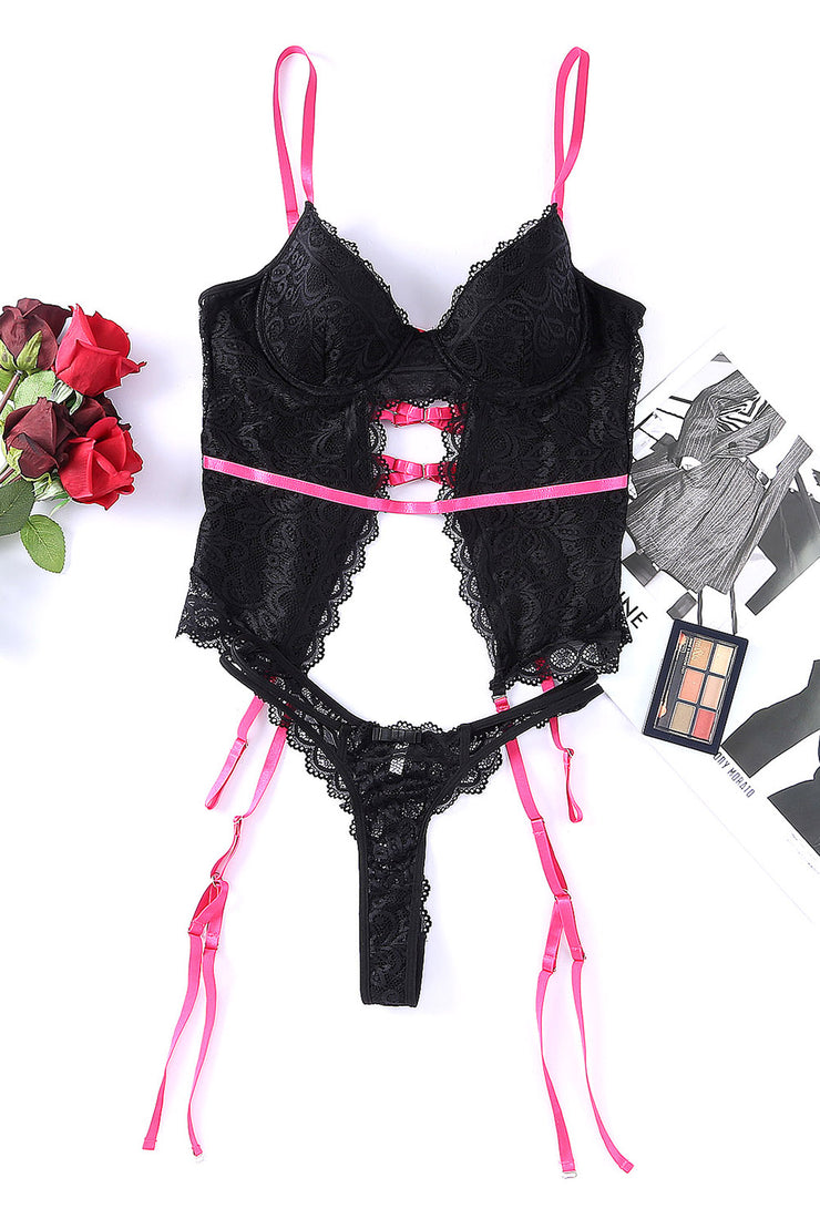 2 Piece chemise Bra & Thong Set